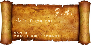 Für Algernon névjegykártya